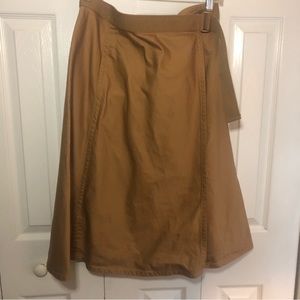 Uniqlo Cross Front Cargo Belted A Line Skirt Camel 29 Inch Waist